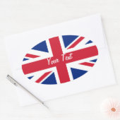 低コスト組合ジャックフラグ名ギフトラベル蔵書票 楕円形シール (封筒)