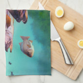 低ストライプの音 キッチンタオル (四つ折り)