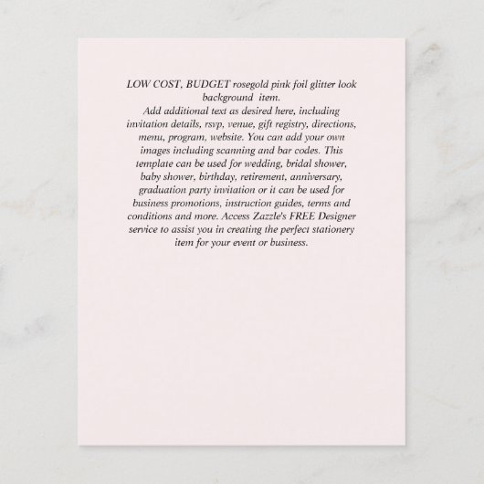 低バジェット白バラ黄色の花結婚式の招待 (裏面)