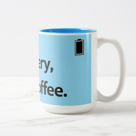 低バッテリコーヒおもしろいーマグ ツートーンマグカップ