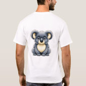 低バッテリーの面白い疲れたコアラTシャツ Tシャツ (裏面)