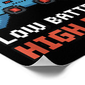 低バッテリ高激怒ゲーマー引用文 ポスター (角)