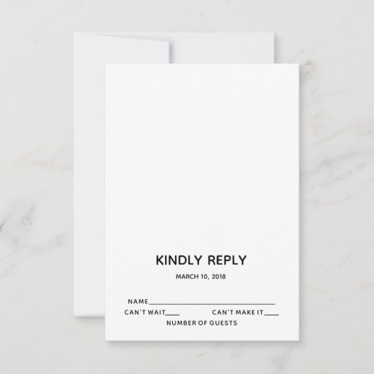 低バーRSVPカードI 出欠カード (正面)