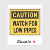 低パイプに注意 シール (シート)