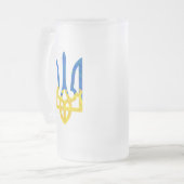 低ポリゴンのウクライナ産トライデント フロストグラスビールジョッキ (正面左)