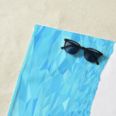 低ポリゴンイルカが海から飛び出す ビーチタオル (インサイチュ)