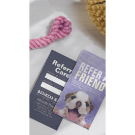 低ポリゴンデザインの犬のペットケア・ペットシッター・入浴・グルーミング 紹介カード