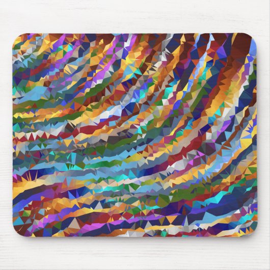 低ポリゴン波状背景 マウスパッド (正面)