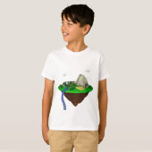 低ポリゴン3Dレンダリングポリゴン Tシャツ (正面フル)