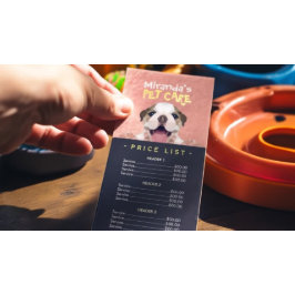 低ポリドッグペットケアグルーミング入浴価格リスト ラックカード