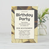 低ポリモダンジオメトリックパーティの招待状 招待状 (スタンド正面)