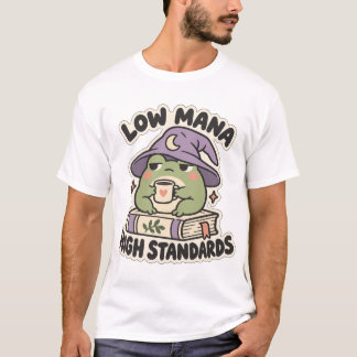 低マナ高基準 もこもこカエル魔法使い Tシャツ