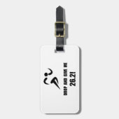 低下はマラソンを与えます ラゲッジタグ (正面縦)