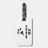 低下はマラソンを与えます ラゲッジタグ (裏面縦)