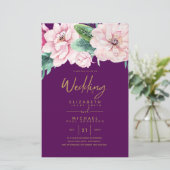 低予算のネ結婚トークピンクフローラ招待状A9 (スタンド正面)