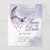 低予算の日付を保存する紫の三日月 (正面)