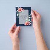 低予算の白いバラのSAVE THE DATES 現代風 チラシ (手)