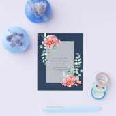 低予算の白いバラのSAVE THE DATES 現代風 チラシ (シングル)