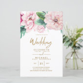 低予算の結婚ネットワークピンクフローラ招待状A9 (スタンド正面)