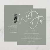 低予算の結婚式招待状 - スクリプトWe Do Sage QRコード (正面/裏面)