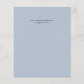 低予算ピンクマグノリアスユーカリプトゥスブルー結婚ズ チラシ (裏面)