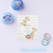 低予算ベビーシャワー招待状- PUMPKIN秋 チラシ (シングル)