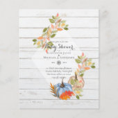 低予算ベビーシャワー招待状- PUMPKIN秋 チラシ (正面)