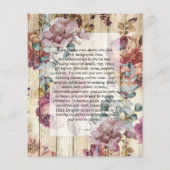 低予算結婚式招待状ヴィンテージバラ (裏面)