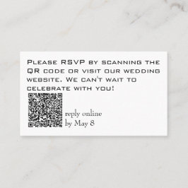 低予算RSVP ウェディング ウェブサイトQRコード 名刺