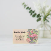 低俗なピンクのフラミンゴのヴィンテージの名刺 名刺 (スタンド正面)