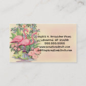 低俗なピンクのフラミンゴのヴィンテージの名刺 名刺 (裏面)