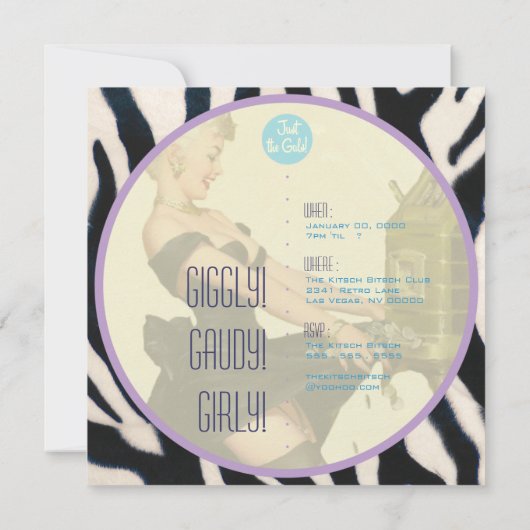 低俗なBitsch: ちょうどGals! 招待状 (裏面)