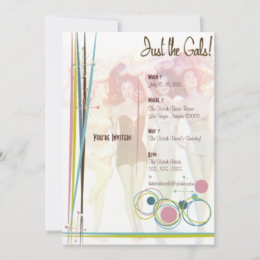 低俗なBitsch: ちょうどGals! 招待状 (裏面)