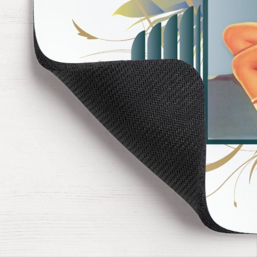 低俗なBitsch: はえの女の子の入れ墨Pin マウスパッド (コーナー)