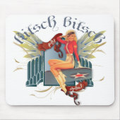 低俗なBitsch: はえの女の子の入れ墨Pin マウスパッド (正面)