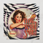 低俗なBitsch: まだ結婚しないため! ブライダルシャワー 招待状 (正面/裏面)