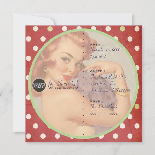 低俗なBitsch: まだ結婚しないため! 招待状 (裏面)