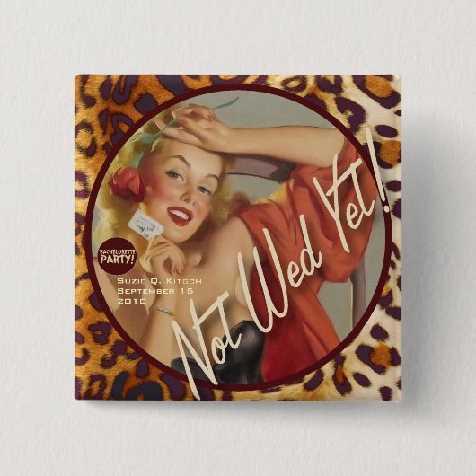 低俗なBitsch: まだ結婚しないため! 缶バッジ (正面)