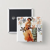 低俗なBitsch: アロハOops! 缶バッジ (正面&裏面)