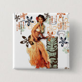 低俗なBitsch: アロハOops! 缶バッジ (正面)