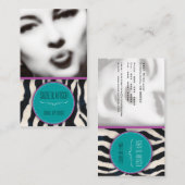 低俗なBitsch: レトロの魅力の女の子 名刺 (正面/裏面)