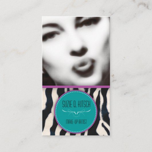 低俗なBitsch: レトロの魅力の女の子 名刺 (正面)