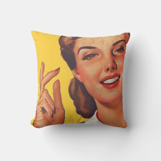 低俗なBitsch: ヴィンテージの主婦のグラフィック クッション (正面)