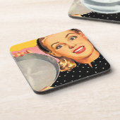 低俗なBitsch: ヴィンテージの主婦のグラフィック コースター (左側)