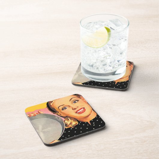 低俗なBitsch: ヴィンテージの主婦のグラフィック コースター (右側)