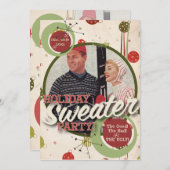 低俗なBitsch: 休日のセーターのパーティー! 招待状 (正面/裏面)