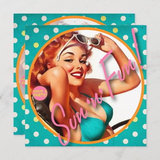 低俗なBitsch: 日曜日「n」のおもしろい 招待状 (正面/裏面)