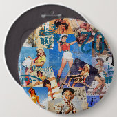 低俗なBitsch: 破壊された女性のカーボーイはNo.1をPin持ち上げます 缶バッジ (正面&裏面)