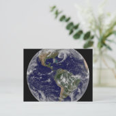 低圧システムを示す全地球。 ポストカード (スタンド正面)