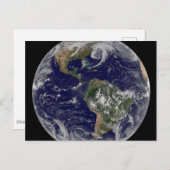 低圧システムを示す全地球。 ポストカード (正面/裏面)